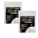 Kit 2 Capas Para Travesseiro Impermeavel Com Ziper Ortobom Cor Branco Liso