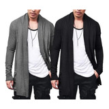 Kit 2 Cardigan Blusa De Frio Masculino Swag Sobretudo Ca2