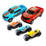 Kit 2 Carrinho 3 Motinha Brinquedo Infantil Barato Meninos