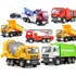 Kit 2 Carrinho Miniatura Coleção Caminhão Abre Portas Som