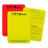 Kit 2 Cartão Campo Árbitro Juiz Vermelho Amarelo Poker