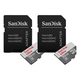 Kit 2 Cartão Memória 32gb Micro Sd Ultra Sandisk Original