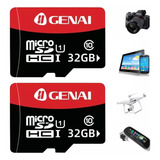 Kit 2 Cartão Memória Micro Class 32gb Original Câmeras Wi fi