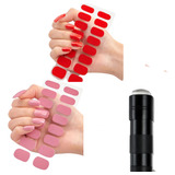 Kit 2 Cartelas Adesivo Película Esmalte Para Unhas Cor Lisa