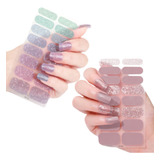 Kit 2 Cartelas Adesivo Película Esmalte Para Unhas Mesclado