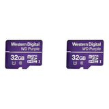 Kit 2 Cartões De Memória 32 Gb Micro Sd Wd Purple Intelbras
