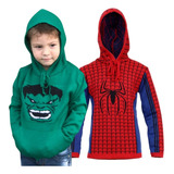 Kit 2 Casacos Blusas De Frio Infantil De Trico Com Capuz