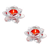 Kit 2 Castiçal Porta Vela Decoração Flor Romântico