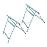 Kit 2 Cavaletes Ferro Dobrável Construção Reforçado 100x60cm