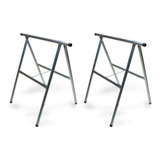 Kit 2 Cavaletes Ferro Dobrável Construção Reforçado 80x80cm
