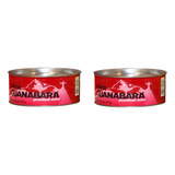 Kit 2 Cera Pasta Carnaúba 375g Piso Vermelha Lata Guanabara