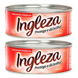Kit 2 Ceras Pasta Inglesa Vermelho 400g Mármores Piso Móveis
