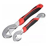 Kit 2 Chave De Grifo Boca Tubo Mestra Chaves Inglesa Universal 9 A 32mm Multifuncional Ajustável