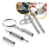 Kit 2 Chaveiro Multifuncional 3 Em 1 Chave De Fenda Philips