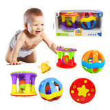 Kit 2 Chocalhos Bebê Brinquedo Colorido Sensorial Infantil