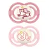 Kit 2 Chupetas Mam Brilha No Escuro 6m+ Perfect Night Rosa
