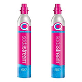 Kit 2 Cilindros Rosa Refil Sodastream Extra De Co2 60 Litros