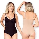 Kit 2 Cinta Body Modelador Compressão Redutor De Medidas Sem Bojo Preto Bege P