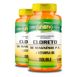 Kit 2 Cloreto De Magnésio P a 810mg Unilife C 120 Cápsulas Sabor Sem Sabor