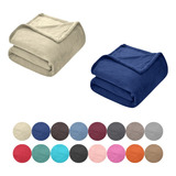 Kit 2 Cobertas Manta Soft Casal Veludo 2x1 8m