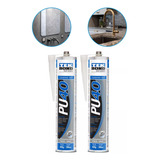 Kit 2 Cola Adesivo Silicone Selante Pu40 Cinza 420g Tekbond