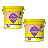 Kit 2 Cola Piso Vinílico Adesivo Balde Quartzolit 4kg