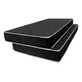Kit 2 Colchões Solteiro Espuma D33 78x1 88x14 Tecido Bordado