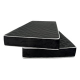 Kit 2 Colchões Solteiro Espuma D33 88x1 88x17 Tecido Bordado