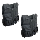 Kit 2 Coletes Tático Segurança Vigia Airsoft Profissional