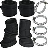 Kit 2 Coletores 2 Condutores Duto Caixa Ar De Admissão CBR450 CBR450R CBR450SR Borracha Com Braçadeira