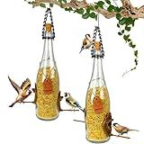 Kit 2 Comedouros Para Pássaros Livres Alimentador De Passarinhos Champanhe Branca