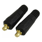 Kit 2 Conector Macho Cabo Inversora Solda 9mm Engate Rápido