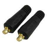 Kit 2 Conector Macho Cabo Inversora Solda 9mm