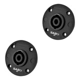 Kit 2 Conector Plug Speakon Santo Angelo 4 Polos Painel Sa2x