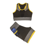 Kit 2 Conjunto De Academia Feminino Fitness Short E Top