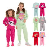 Kit 2 Conjunto Moletom Infantil Menina Inverno Tam 1 A 10