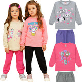 Kit 2 Conjunto Moletom Infantil Roupa Menina Inverno Premium