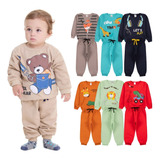 Kit 2 Conjunto Moletom Peluciado Bebê Menino Infantil