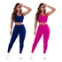 Kit 2 Conjuntos Calça Legging E Top Roupas Feminina Academia