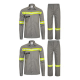 Kit 2 Conjuntos Nr 10 Camisa E Calça Risco 2 Eletricista Ref
