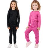 Kit 2 Conjuntos Térmicos Peluciados 10 A 14 Unissex Infantil