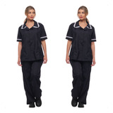 Kit 2 Conjuntos Uniforme Copeira Faxineira Domestica Babá