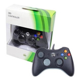 Kit 2 Controle Com Fio Xbox 360 E Pc Slim Joystick