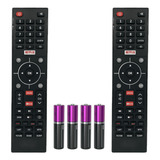 Kit 2 Controle Compatível Smart Tv Semp Toshiba Ct 6840