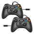 Kit 2 Controle Compatível Xbox 360 Pc Windows Notebook C Fio