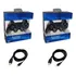 Kit 2 Controle Joystick Compativel Ps3  + Cabo Carregador