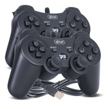 Kit 2 Controle Joystick Usb Pc Computador Ps3 Botão Home