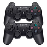 Kit 2 Controle Ps3 Manete Joystick