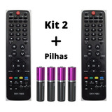 Kit 2 Controle Remoto Compatível Tv