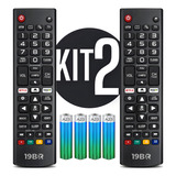 Kit 2 Controle Remoto Para LG Tv Smart Universal Loja 19br